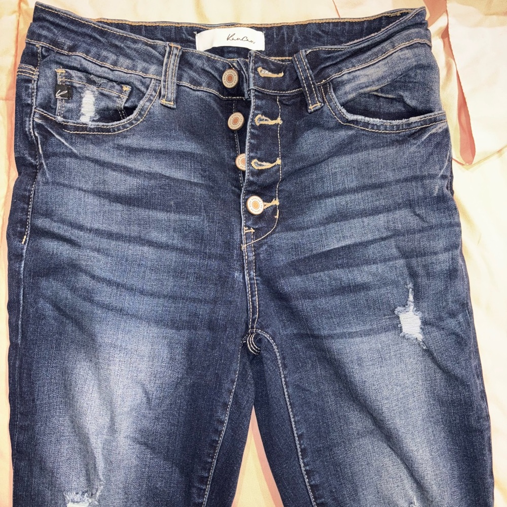 KanCan Midnight Blue Button-Fly Jeans